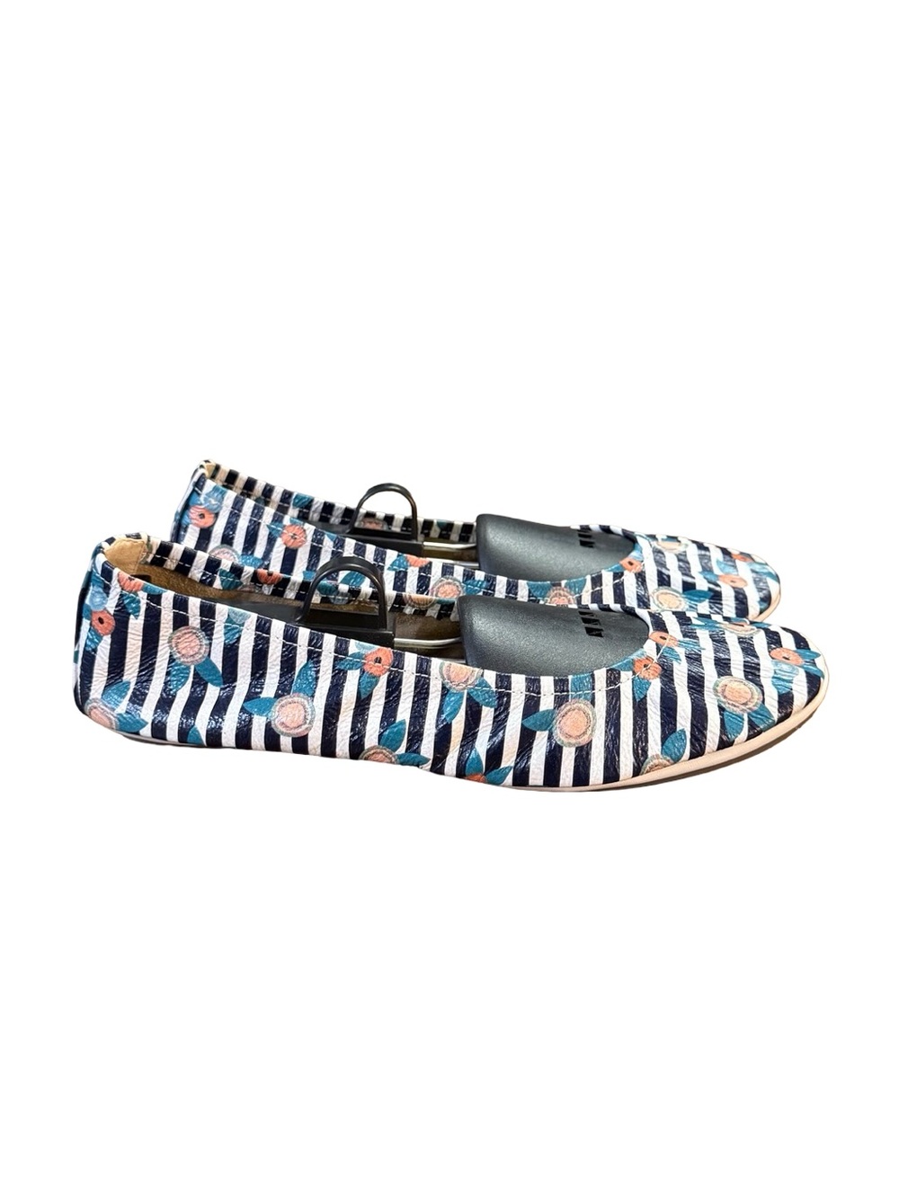The Storehouse Flats Posie Stripe Leather Ballet Flats Women’s Size 10